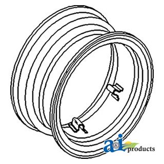 114717C1 - Rim, Rear Wheel 7" X 24" 4 Loop