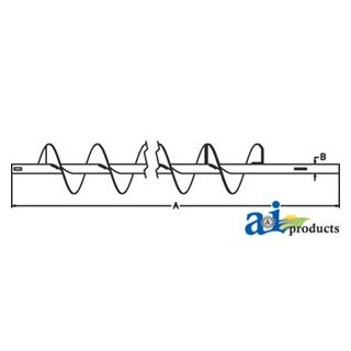 71389854 - Auger; Clean Grain, Bottom Extended Wear