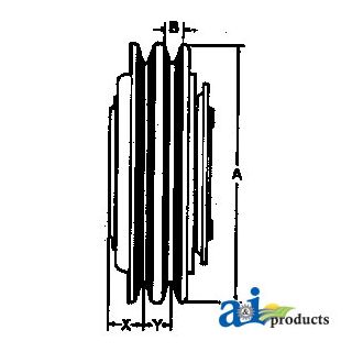 837510M91 - Clutch - Sanden Style (2 Groove 5.22 Pulley)