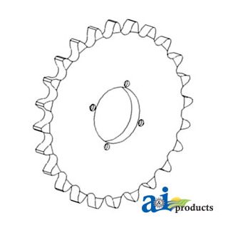 AH206131 - Idler Sprocket, Unloading Auger Drive W/ Bearing