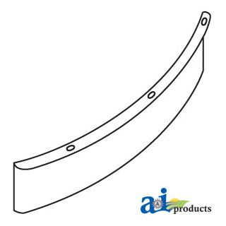 H150402 - Deflector; Straw Chopper, Lh, Deep, Wide Spread